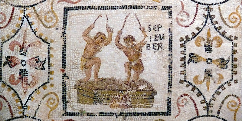 Mosaïque de Sousse, le mois de Septembre
